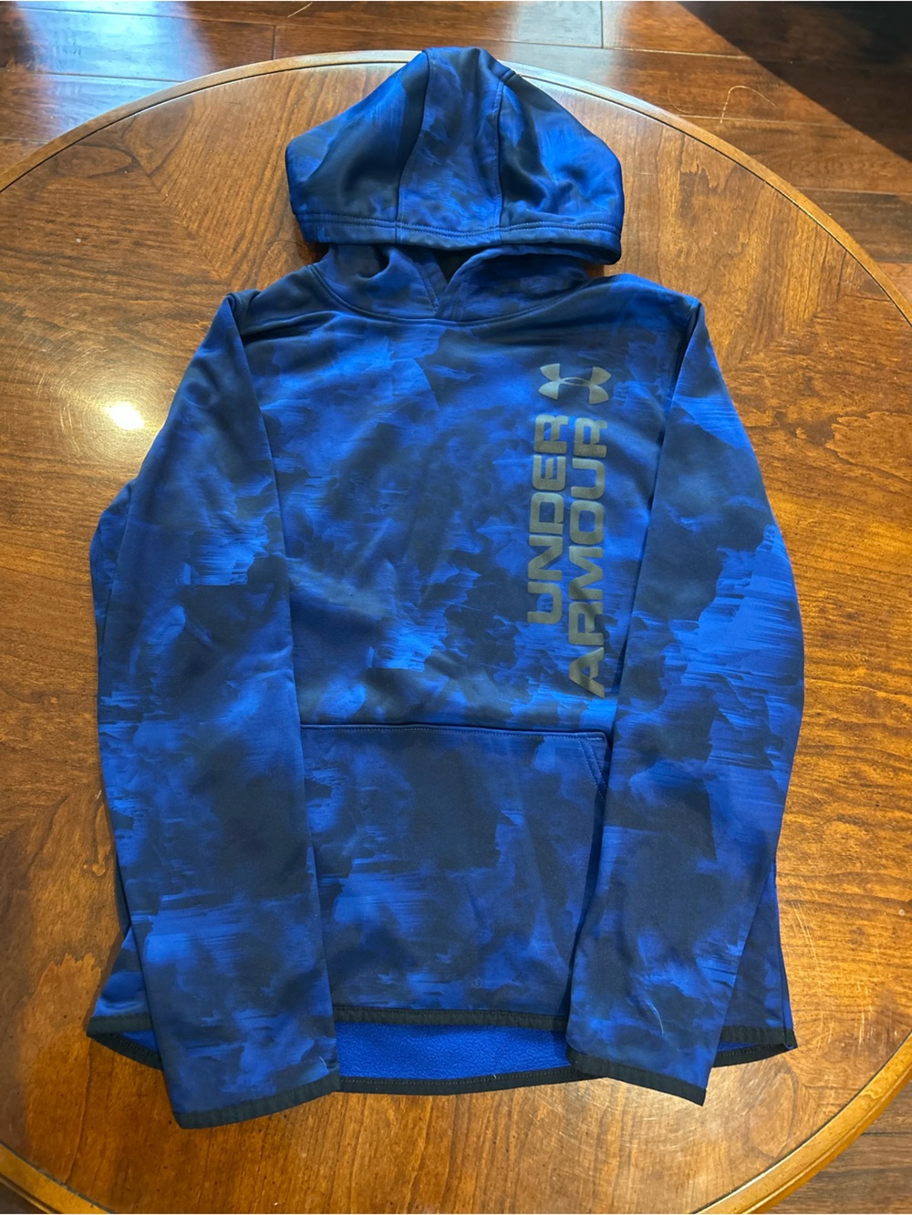 Under Armour Blue Camo Boys' Hoodie (XL)